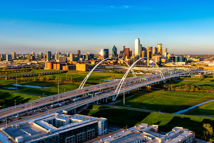 Interstate 30 into Dallas