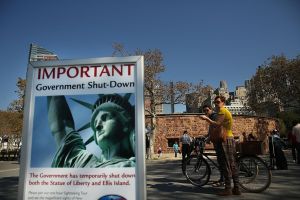 Government Shutdown Closes Statue Of Liberty