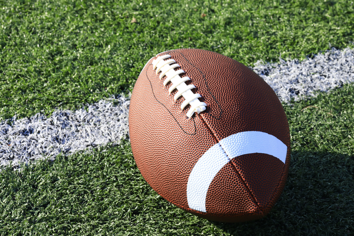 American Football on the sports field