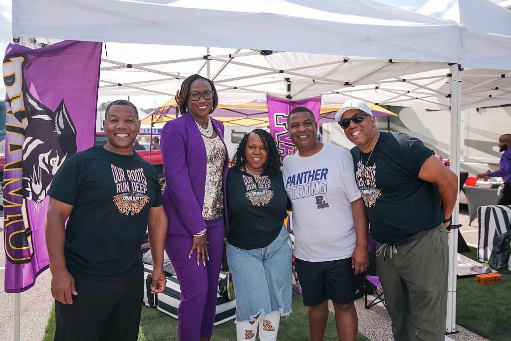 President Tomikia P. LeGrande Greets Alumni And Students During PVAMU Homecoming