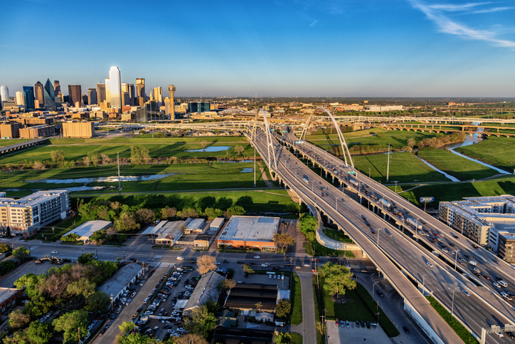 Interstate 30 into Dallas