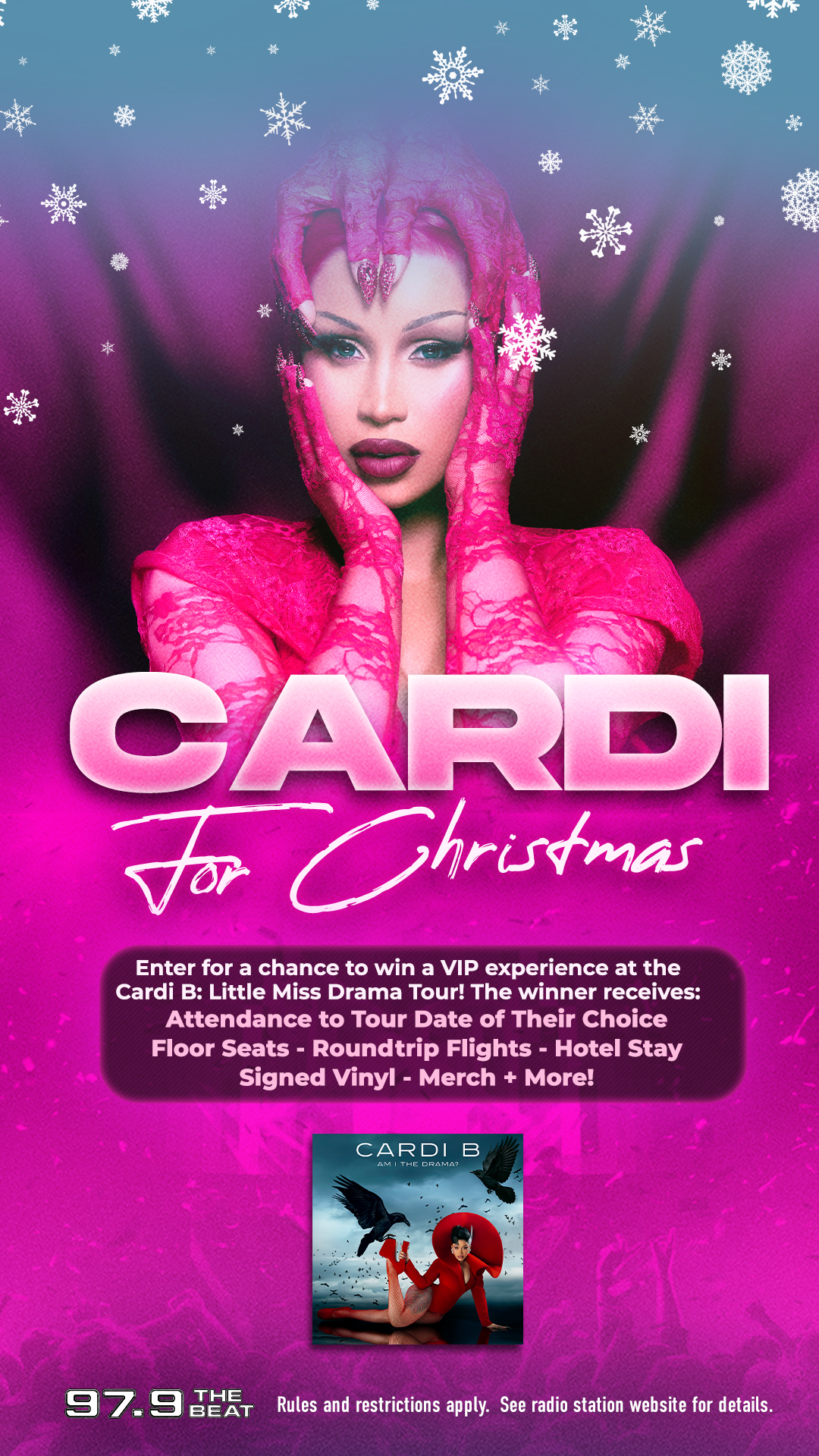 Crristmas promos, Cardi B for christmas & Justin Martin