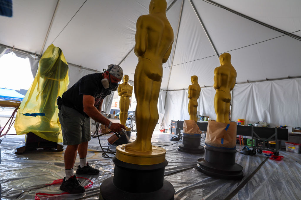 Oscar red carpet construction scene