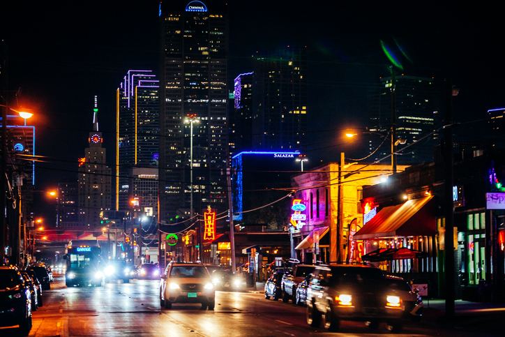 Deep Ellum by night - Dallas, Texas