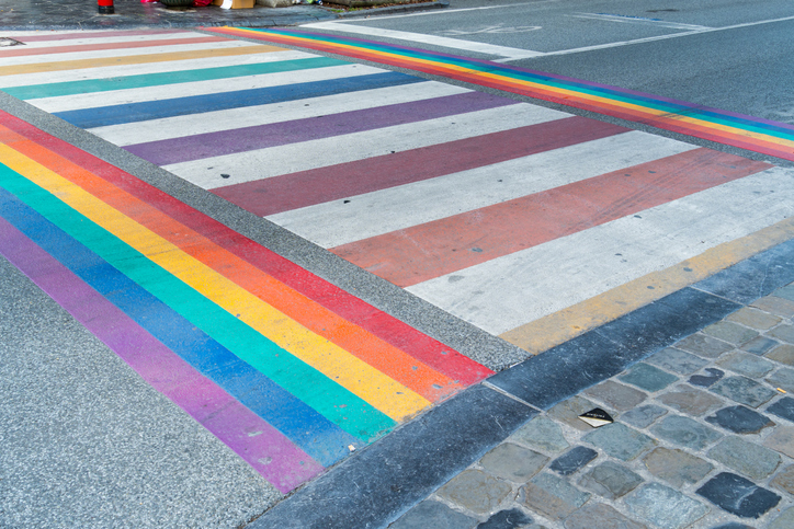 Rainbow Crossing in Brussels, Belgium