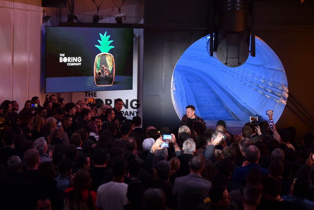 Elon Musk's The Boring Company Unveils Test Tunnel In California