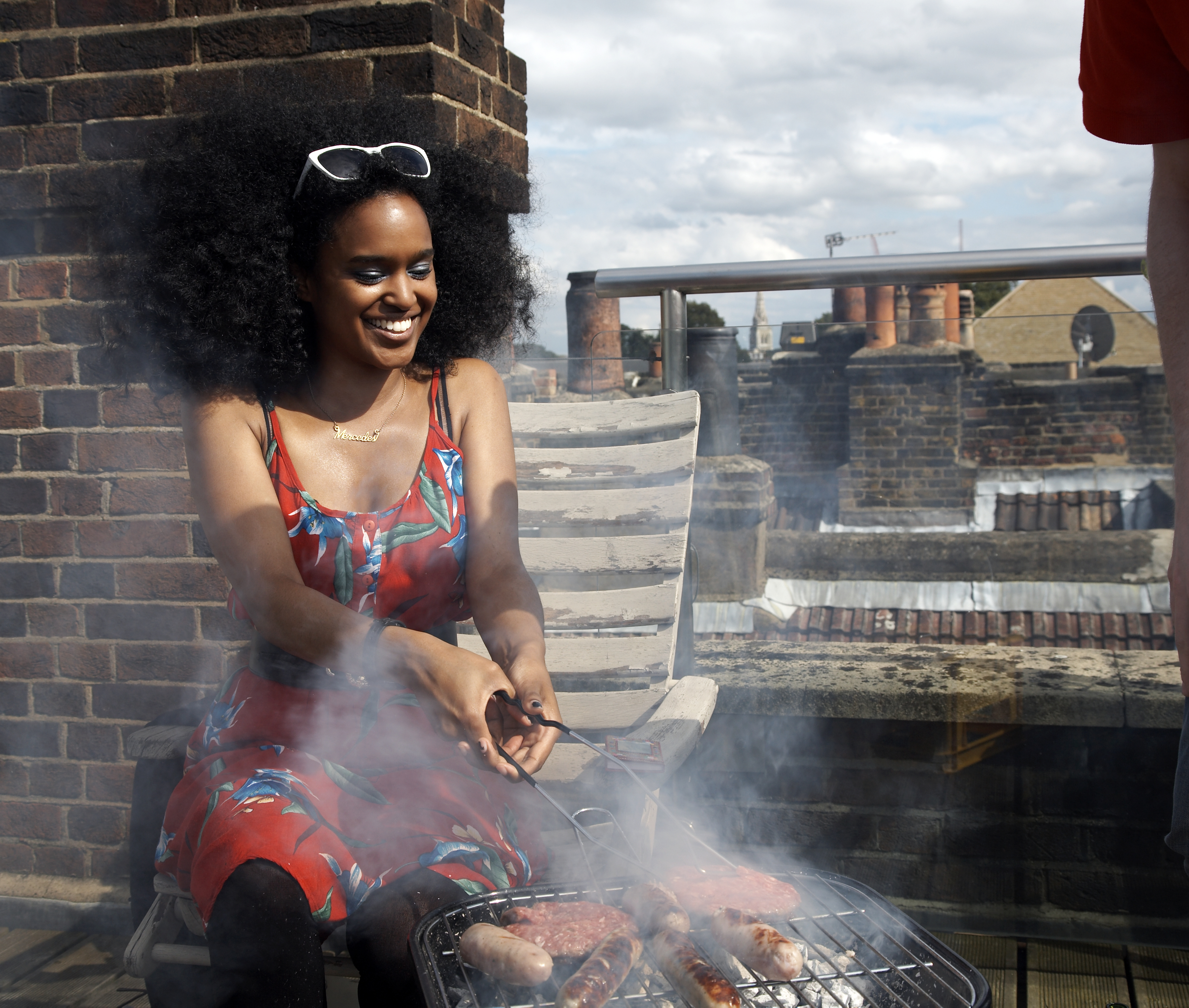 woman grilling
