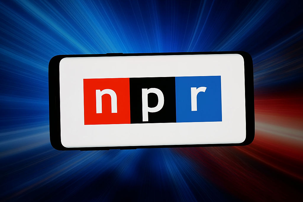 In this photo illustration, the logo of US organisation