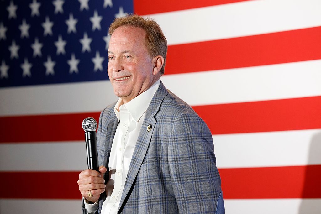 Texas Attorney General Ken Paxton speaks during a campaign